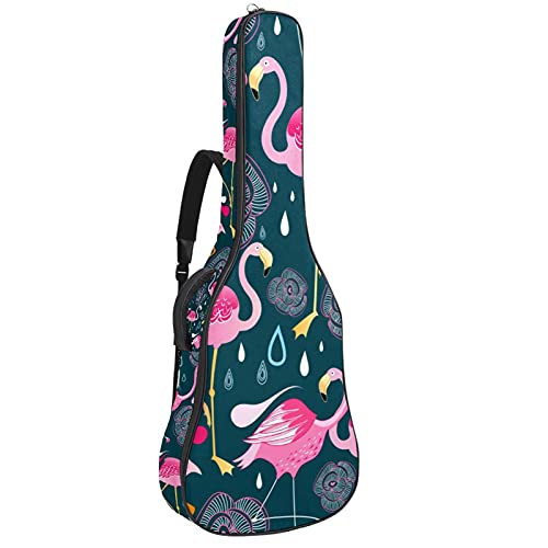 Housse de transport guitare basse et classique flamant rose pour vos déplacements