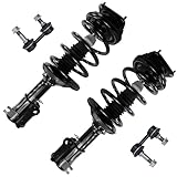 Detroit Axle - 4pc Front Struts Kit for 2002-2005 Kia Sedona 2 Ready Struts w/Coil Spring Assembly 2 Sway Bar End Links 2003 2004 Replacement Suspension