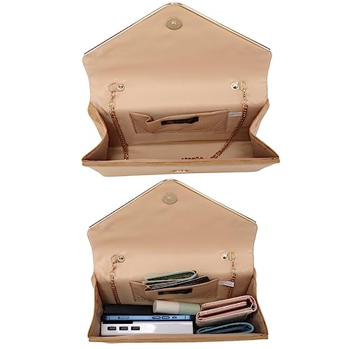 Dasein KC-ZR16222-CAM Ladies' Velvet Evening Clutch Handbag Formal Party Clutch thumb #5