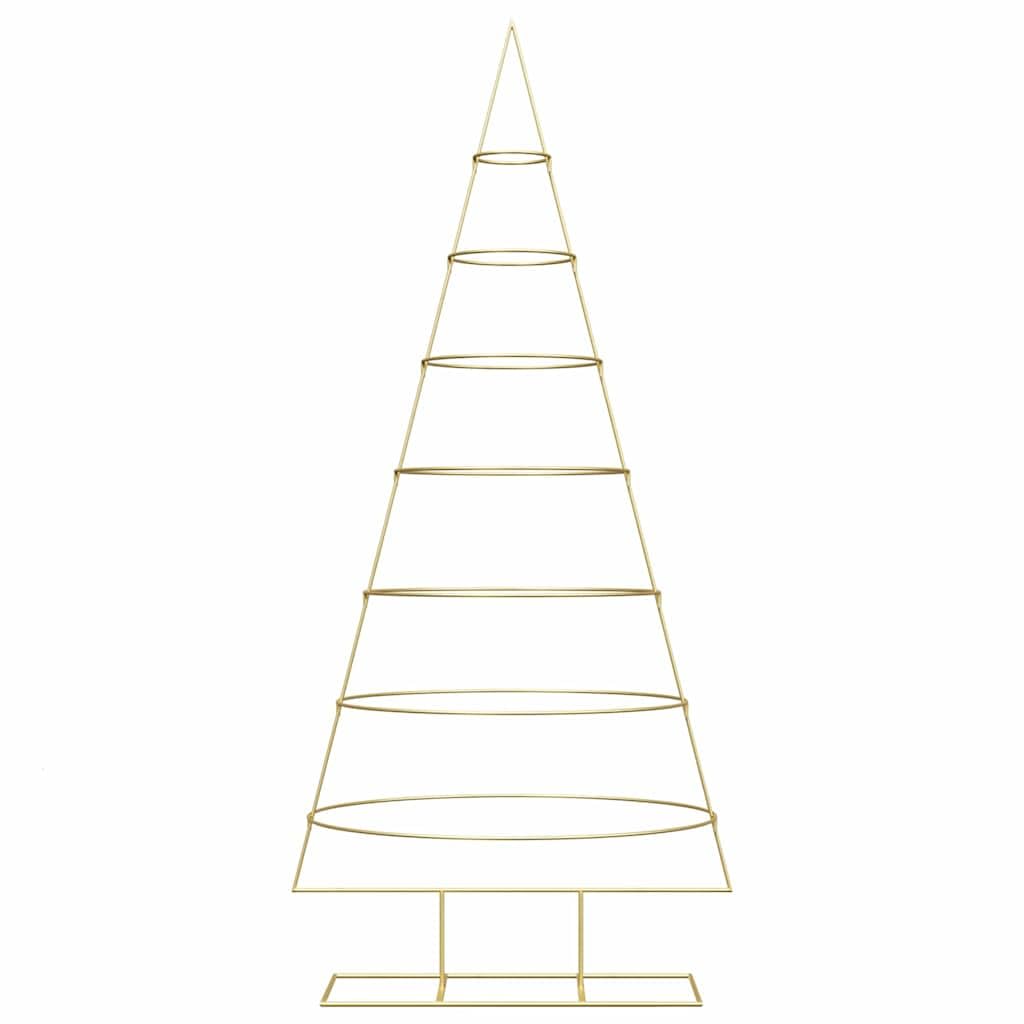 Decorazione per albero di Natale in metallo con supporto in acciaio per una moderna decorazione natalizia fai da te, in metallo nero, 90 cm