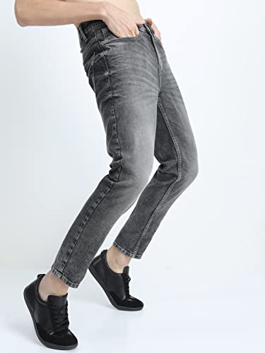 Image of KETCH Mens Grey Slim Tapered Jeans