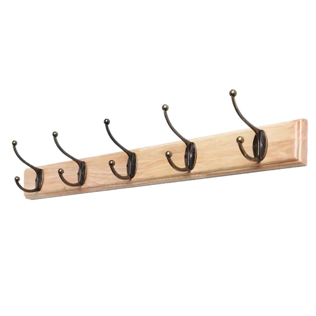 AHGFTYRDT Coat Rack Freestanding Entrance Porch Wooden Row Hook Door Long Strip Coat Hook Corridor Wall Clothes Hook On The Back Wall Hall Tree