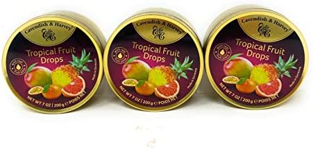 Cavendish & Harvey Tropical Fruit Drops 7oz (200g), 3 Pack