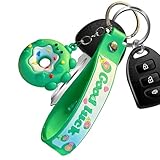 Lindo llavero de animal – Pequeño dije de de dona, llavero colgante | Adultos hombres estudiantes equipaje cartera bolso viaje oficina escuela accesorios decorativos regalo, Verde, Refer