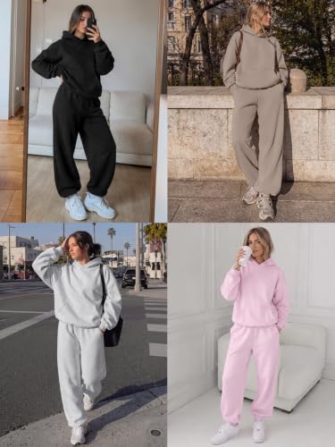 Image of AUTOMET Womens 2 Piece Lounge Sweatsuit Fall Fashion Matching Sweat Sets | Oversized Fall Hoodies & Baggy Jogger Sweatpants Fashion 2026 Outfits