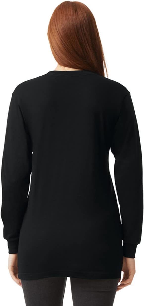 American Apparel Unisex Fine Jersey Crewneck Long Sleeve T-Shirt - Image 2