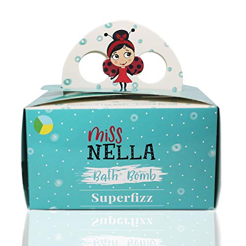 Miss Nella SUPERFIZZ, 3 Bath Fizzers pack for kids- Hypoallergenic & Fragrance Free, Safe & Fun. 3 colourful bath bombs- Sun Kissed- Yellow, Mermaid Blue, Kiss The Frog- Green
