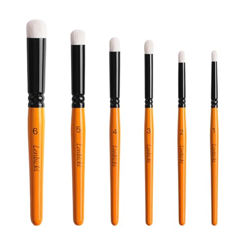 lenbicki Dry Brush Miniature 6PCS Professional Hobby Detail Craft Paint Brush Set for Miniatures Models Figurines