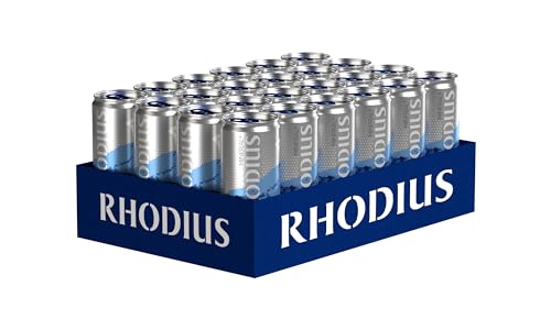 RHODIUS Mineralwasser - natürlich, prickelnd aus der Vulkaneifel - reich an wertvollen Mineralien und Magnesium - in der praktischen Getränkedose, EINWEG (24 x 330 ml)