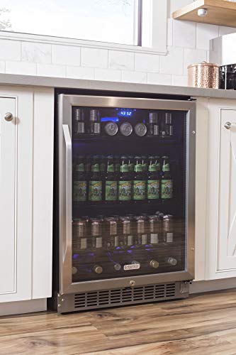 Edgestar Cbr1502Sg 24 Inch Wide 142 Can Built-In Beverage Cooler With Tinted Door #TOP5