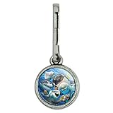 Ocean Selfie Shark Dolphin Sea Turtle Stingray Clown Fish Antiqued Charm Clothes Purse Suitcase Backpack Zipper Pull Aid
