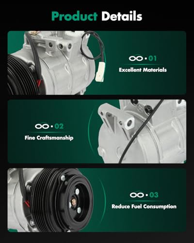 Image of SCITOO AC Compressor for Mazda for 3 /3 Sport 2.0L 2010-2013 | Fast Cooling, Ultra Low Noise (≤72 dB) Air Conditioner Compressor for Summer, with Clutch, 157381 158381 BBM461450C 10366041