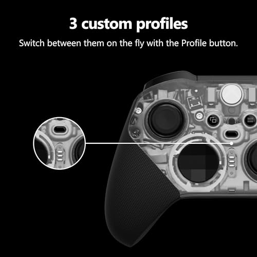Image of Xbox Wireless Gaming Controller | Elite Series 2 Core | Translucent Black | Consoles, PCs, TVs, mobile, and more | Adjustable Thumbsticks | Trigger Locks