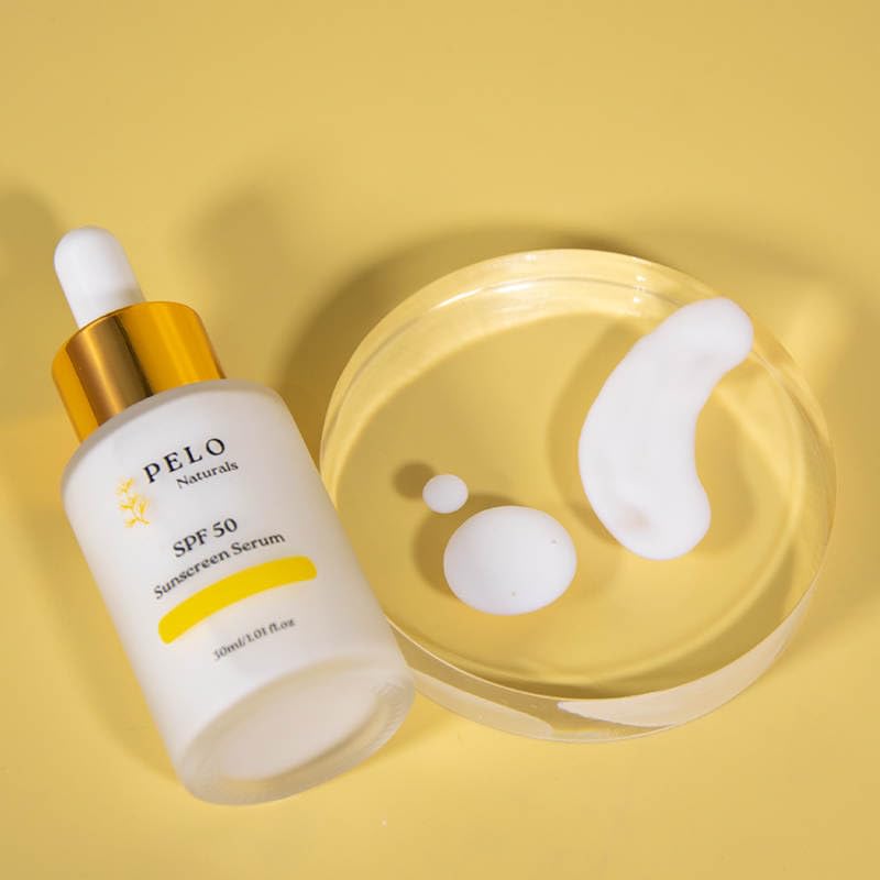 Miniatura 7 de Suero de protección solar para rostro SPF50, protección de la piel con niacinamida, ácido hialurónico, imprimación de acabado húmedo, protector