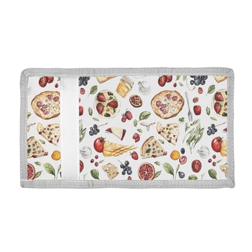 ALAZA Kids Wallets for Boys Girls Toddler Trifold Wallet Children Small Food Breads Fruites with Zipper Coin Pocket2