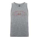 fabulous canotta uomo cotone biologico la bicicletta è la vie france ciclismo tour mtb corsa, grigio, xl