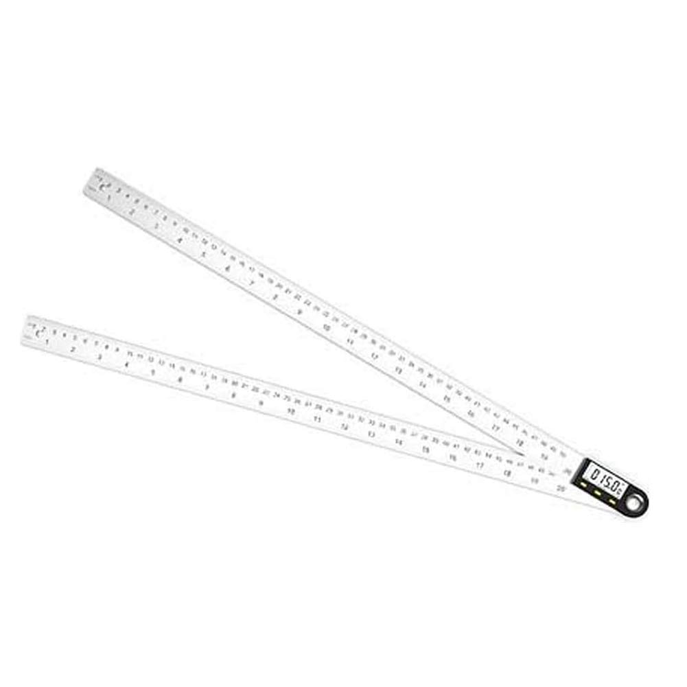 Goniometro digitale in acciaio inox con display LCD, funzione di bloccaggio, funzione di spegnimento automatico, angolo di 360°, per lavori di legno, lavori domestici (50 cm)