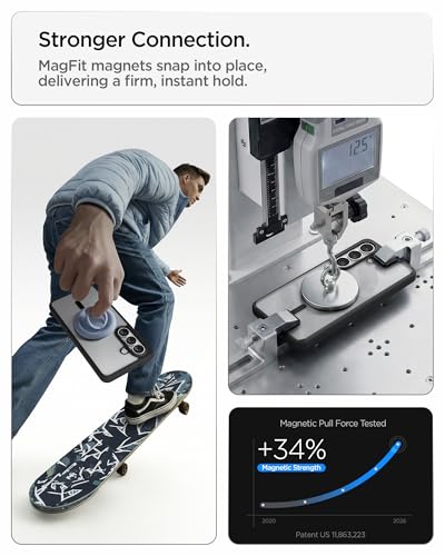 Image of Spigen Ultra Hybrid MagFit | Samsung Galaxy S26 Case [Transparent] [Air Cushion Protection] Galaxy S26 Back Cover | TPU+PC - Matte Black