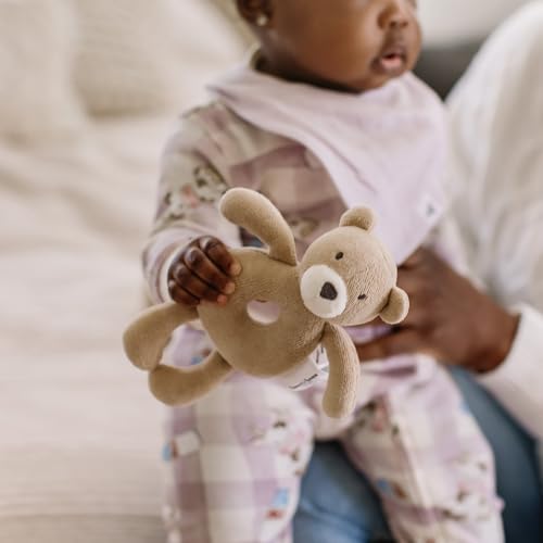 Burt's Bees Baby Organic Cotton Plush Animal Rattle - Image 4