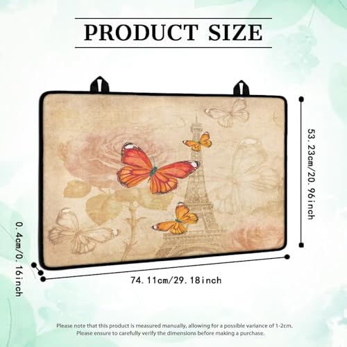 Image of Poceacles Stove Top Cover for Glass Stove Top, Electric Ceramic Stovetop Cover Scratch Resistant Oil-proof Stove Cover Multipurpose for Kitchen Counter, Butterfly Eiffel Tower