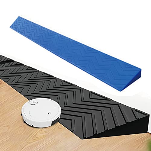 ZTZBFGM Indoor Curb Ramps, Threshold Door Step Ramp Portable Threshold Ramp 1 to 6.5 cm High Household Non-Slip Steps Ramps Doorway Lightweight Plastic Curb Ramps,Blue,100x10x4cm