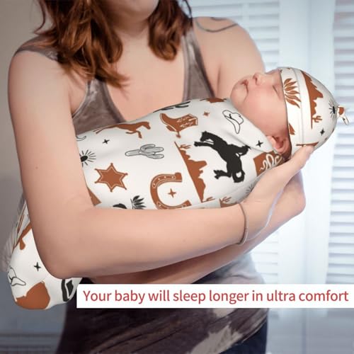 Image of Western Morden Swaddle Blanket, Soft Swaddling Blanket Baby Clothes, Western Baby Stuff