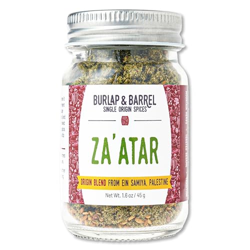 Burlap & Barrel Za'atar - As Seen On Shark Tank! - Savory, Nutty And Tart - Zaatar Spice, Zaatar Seasoning, Za Atar Seasoning - 1.6Oz Glass Jar