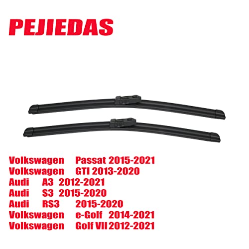 Image of 2 x OEM Quality Wiper Blades for Volkswagen Passat 2015-2021,Golf VII 2012-2021,Audi A3 2012-2021, OE Genuine Style (26 inch + 18 inch Front Wiper Blades)