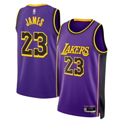 Lebron James Los Angeles Lakers NBA Kids Youth 8-20 Purple Statement Edition Swingman Jersey (US, Numeric, 8, Regular, Lebron James Los Angeles Lakers Purple)