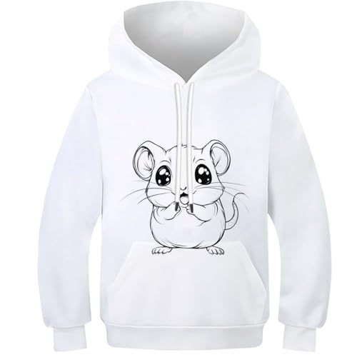 Sweat écureuil mignon pull chaud et confortable ado avec poche