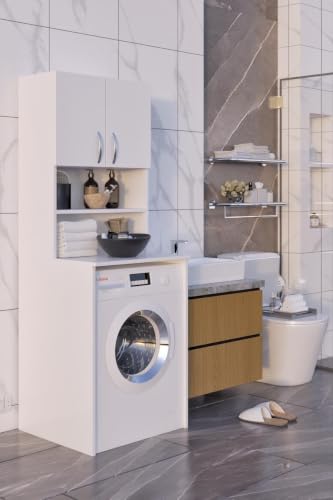 Beyaz Çamaşır Makinesi Dolabı