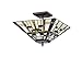 Chloe Lighting CH33290MS14-UF2 Farley 2-Light Tiffany Style Mission Semi Flush Ceiling Fixture with Shade, 10.6 x 14 x 14