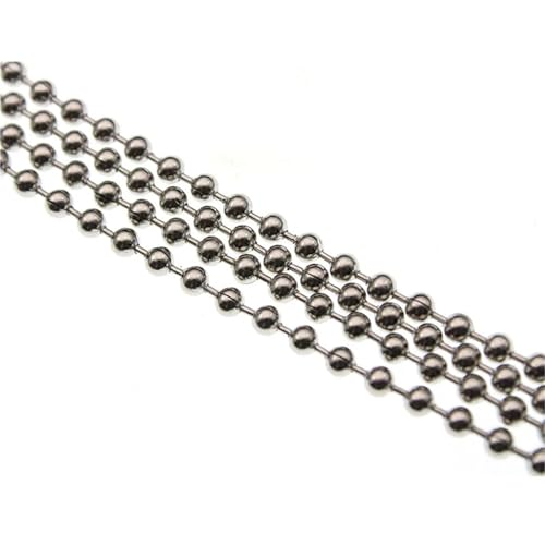 Chaîne de perles à billes en acier inoxydable 2mm 5M avec connecteurs