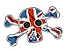 Pirata Stile Teschio & Ossa con Union Jack Bandiera Inglese Vinile Motivo Adesivo (Grande) 200x130mm Circa
