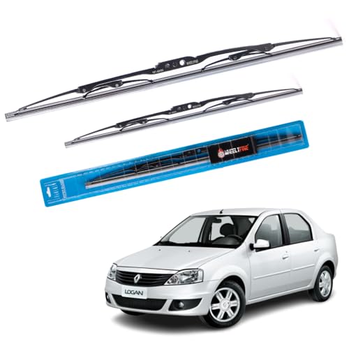 Image of Windshield Car Wiper Blades Metal Frame Water Repellant Cleaning Wiper Blades Refills Best for Mahindra Logan (2007 Onwards) Dr 22 inch /Pa 22 inch