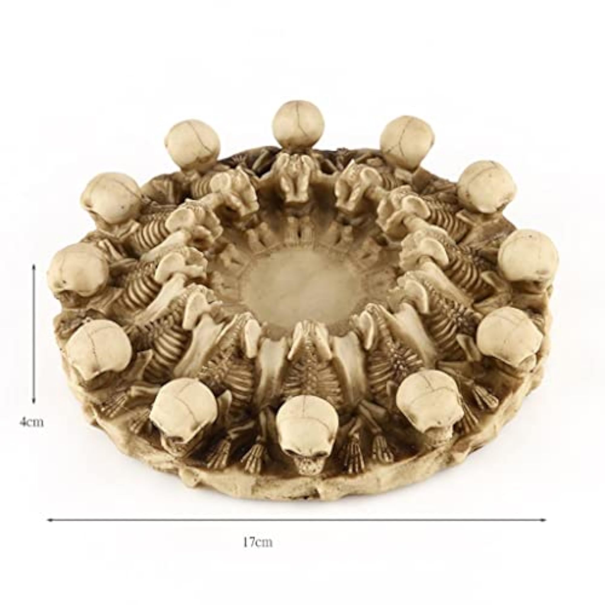 Human Skull Head Ashtray Container Replica