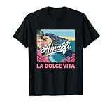 Küstenpanorama Amalfi Illustration Retro