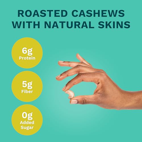 Image of Sea Salt Wrapped Whole Cashews by Karma Nuts, Air Roasted with Natural Skins, 2X more Fiber, Whole 30, Peanut-Free Facility, Kosher, Everyday Nut Snack, 7oz Resealable Bag