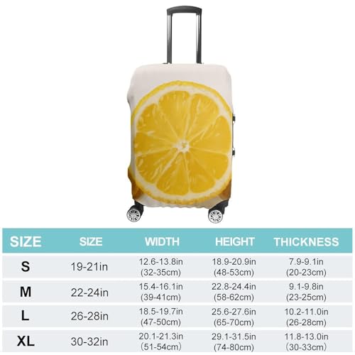 Summer Lemon Luggage Cover, Washable Elastic Suitcase Cover Protector Fit 18-32 Inch Luggage2