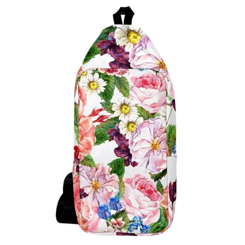 Sac à dos à bandoulière anti-encombrement pour libérer vos poches avec style floral