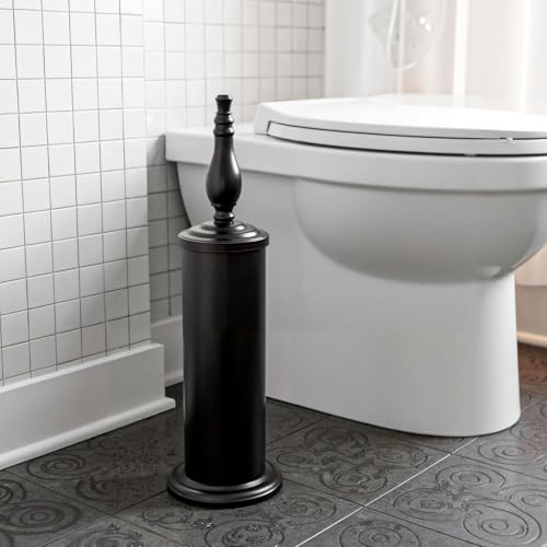 Image of Matt Black Toilet Brush and Holder Set, Toilet Bowl Brush with Heavy Duty Wide Base,Deep Cleaning Modern Bathroom Cleaner Brush -Space Saving