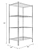 Quantum Storage Systems RWR72-2436LD Adjustable Wire Chrome 4 Shelves 72