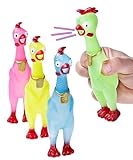 Animolds Mini Glow in The Dark Rubber Chicken (4 Pack)