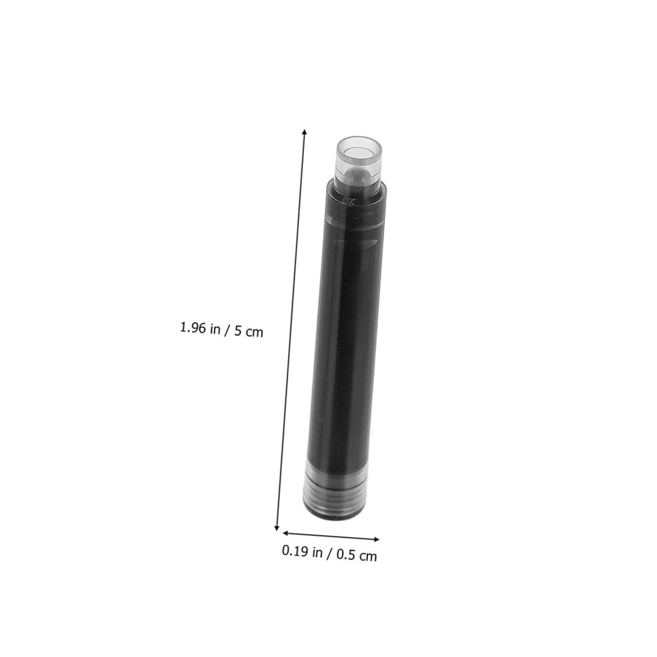 200 Pezzi Refill Inchiostro per Penne Stilografiche Nere Ricariche Pratiche e Compatibili per Uso Ufficio e Scuola