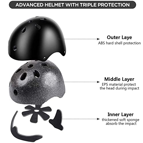 image for LEDIVO Kids Adjustable Bike Helmet Toddler Helmet for Kids 3-8 Years G