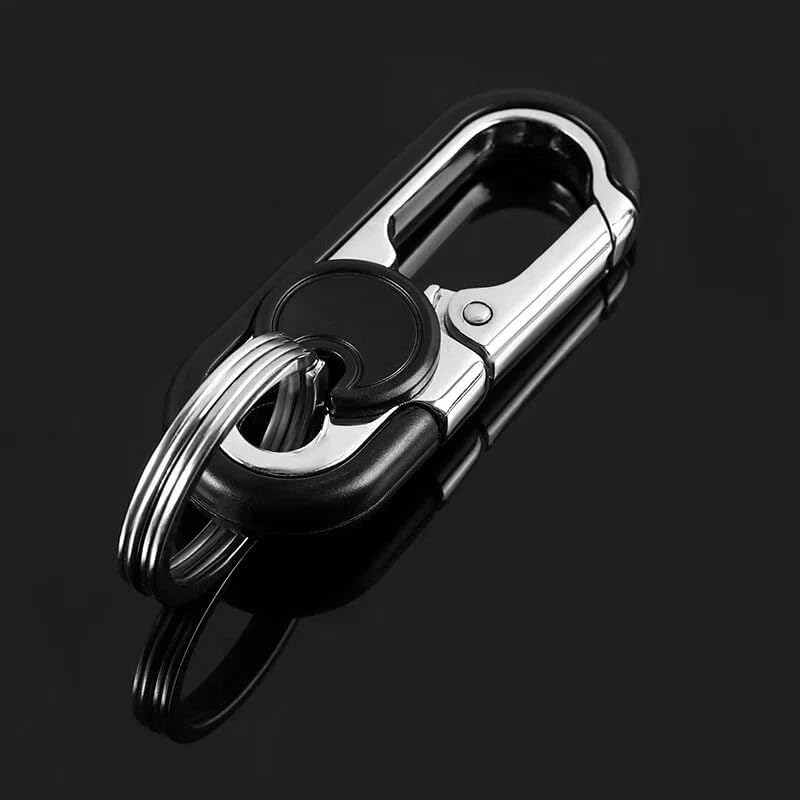 Car Key Chain Clip for Ford Mustang Mach-E 2021-2022, Multifunctional Carabiner Key Chains, Zinc Alloy Buckle with 2 Keyrings, for Men Women
