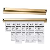Lot de 2 supports de tickets de restaurant en aluminium – 2 glissières autocollantes de 30 cm pour commandes de nourriture en ligne, cuisines commerciales et nettoyeurs à sec