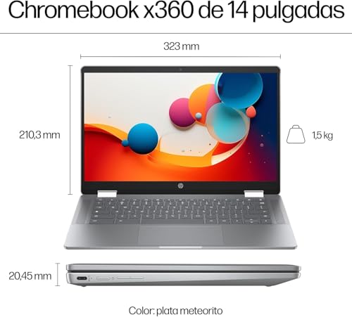 Miniatura 4 de Hp Chromebook X360 - Ordenador Portátil De Google 14 Fhd Intel N100, 4gb Ram, 128gb Emmc, Chromeos Suscripción Google Ai Pro Con Gemini Pro Y 2tb De Almacenamiento Durante 3 Meses -Qwerty Español