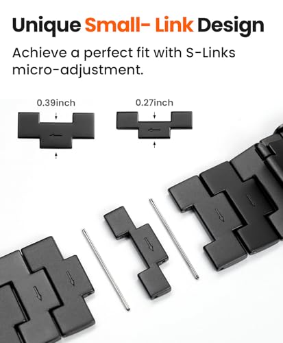 Image of Titanium Watch Band Compatible with Apple Watch Ultra 3 & Ultra 2 1 49mm - 26mm Wide-Body Metal Apple Watch Ultra Band with Scratch Resistant DLC Coating for men - CRNS01 Business Series