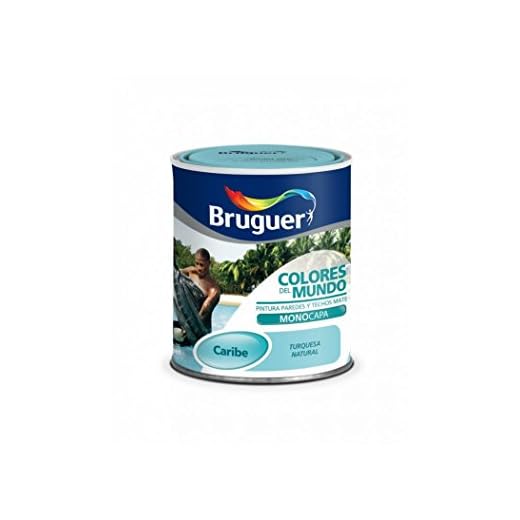 Bruguer 177102 Pintura paredes y techos, Caribe turquesa suave, 4 litros